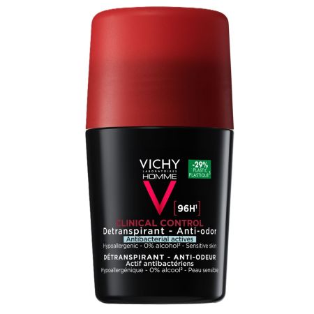 Deodorant roll-on antitranspirant 96h Clinical Control, 50 ml, Vichy Homme