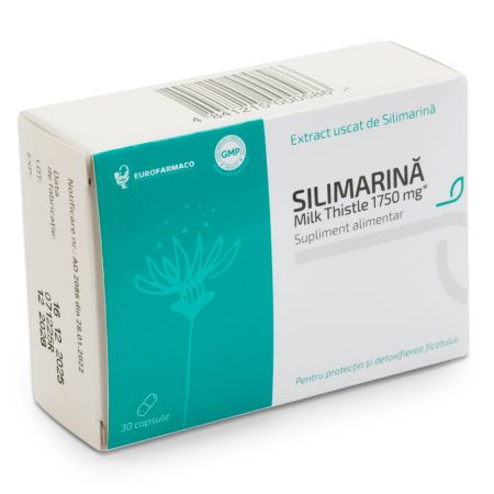 Silimarina Milk Thistle 1750mg, 30 capsule, Eurofarmaco