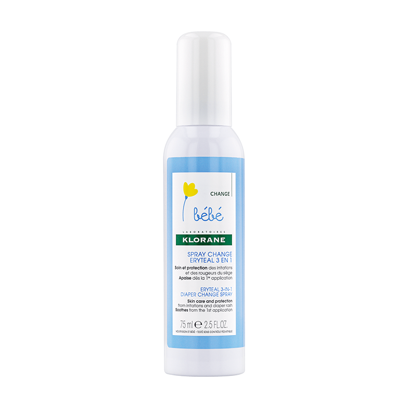 Spray 3-in-1 pentru schimbarea scutecului Erytheal, 75 ml, Klorane Bebe