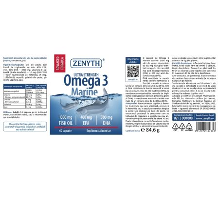 Omega 3 Marin, 60 capsule, Zenyth 701879