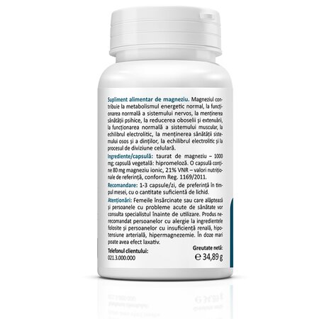 Magnesium Taurate, 30 capsule, Zenyth 701553