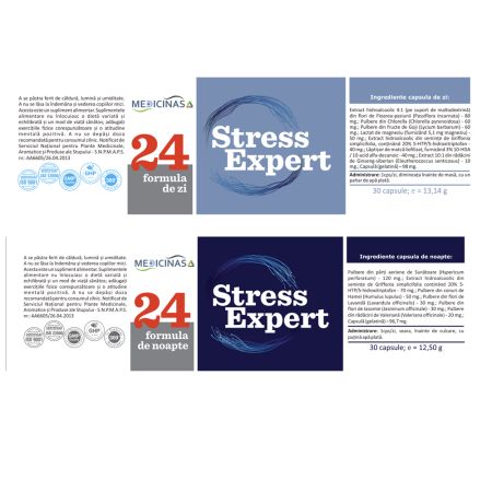 Stress Expert 24 Day and Night, 30 capsule + 30 capsule, Medicinas 713988
