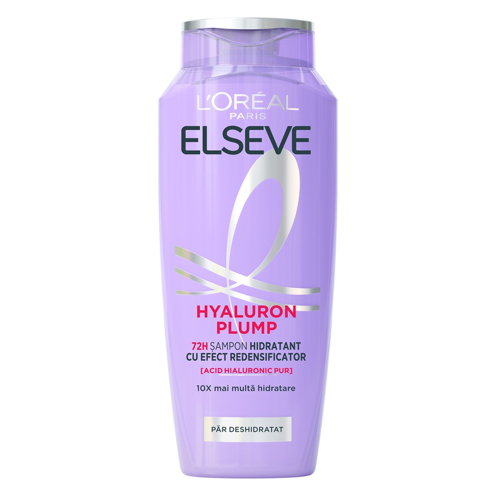 Sampon hidratant pentru par deshidratat Hyaluron Plump, 400 ml, Elseve