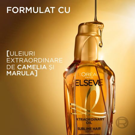 Ulei nutritiv pentru par uscat Ulei Extraordinar Sublime Hair Serum, 100 ml, Elseve 671213