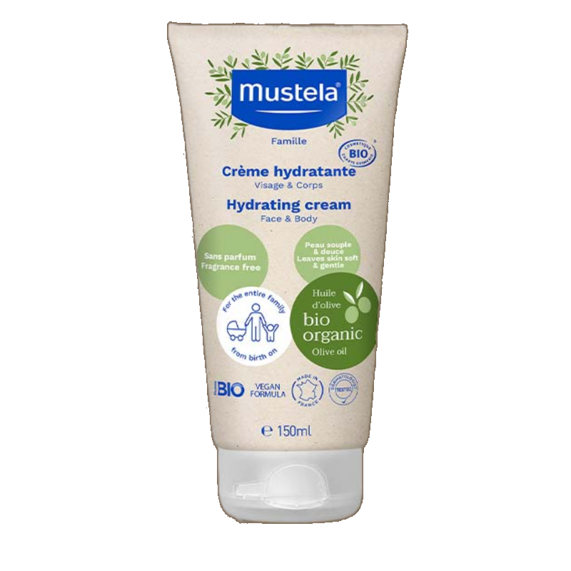 Cremă hidratantă Eco pentru fata si corp, 150 ml, Mustela