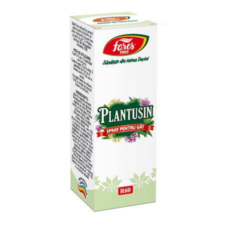 Spray pentru gat Plantusin, 20 ml, Fares