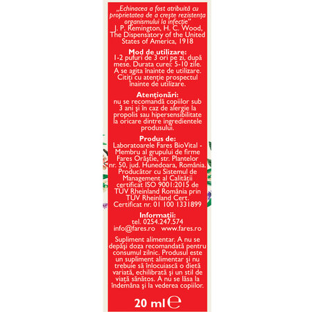 Spray pentru gat A30 Biosept, 20 ml, Fares 621063