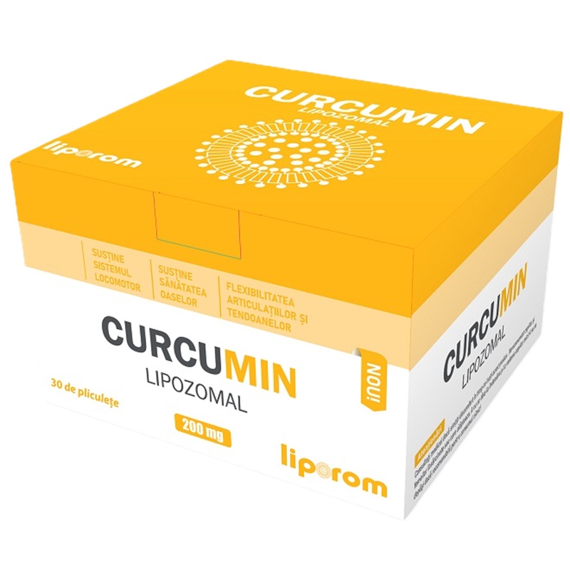 Curcumin Lipozomal, 200 mg, 30 plicuri, Liporom