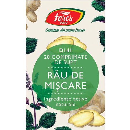 Rau de miscare D141, 20 comprimate, Fares 614405