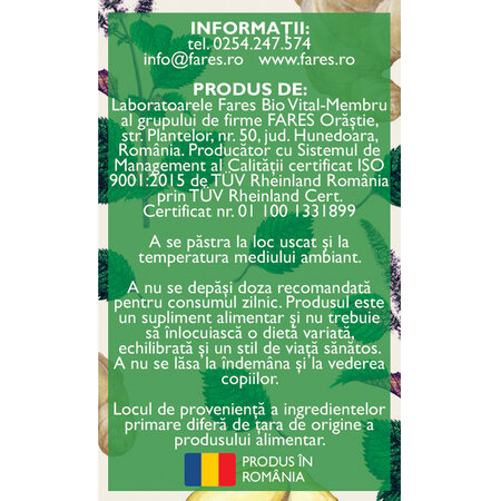 Rau de miscare D141, 20 comprimate, Fares 614406