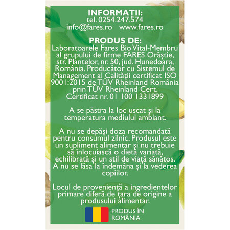 Rau de miscare pentru copii D161, 20 comprimate, Fares 614412