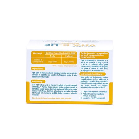 Vitamina D Lipozomala, 1000UI, 30 plicuri, Liposhell 545948