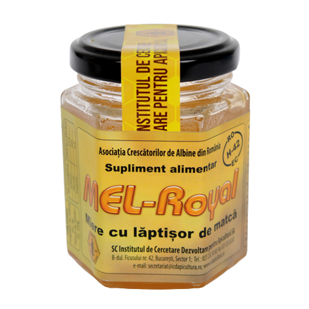 Miere cu laptisor de matca, Mel-Royal, 200 g, Institutul Apicol