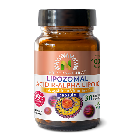 Lipozomal Acid R-Alpha-Lipoic, 30 capsule vegetale, Hypernatura