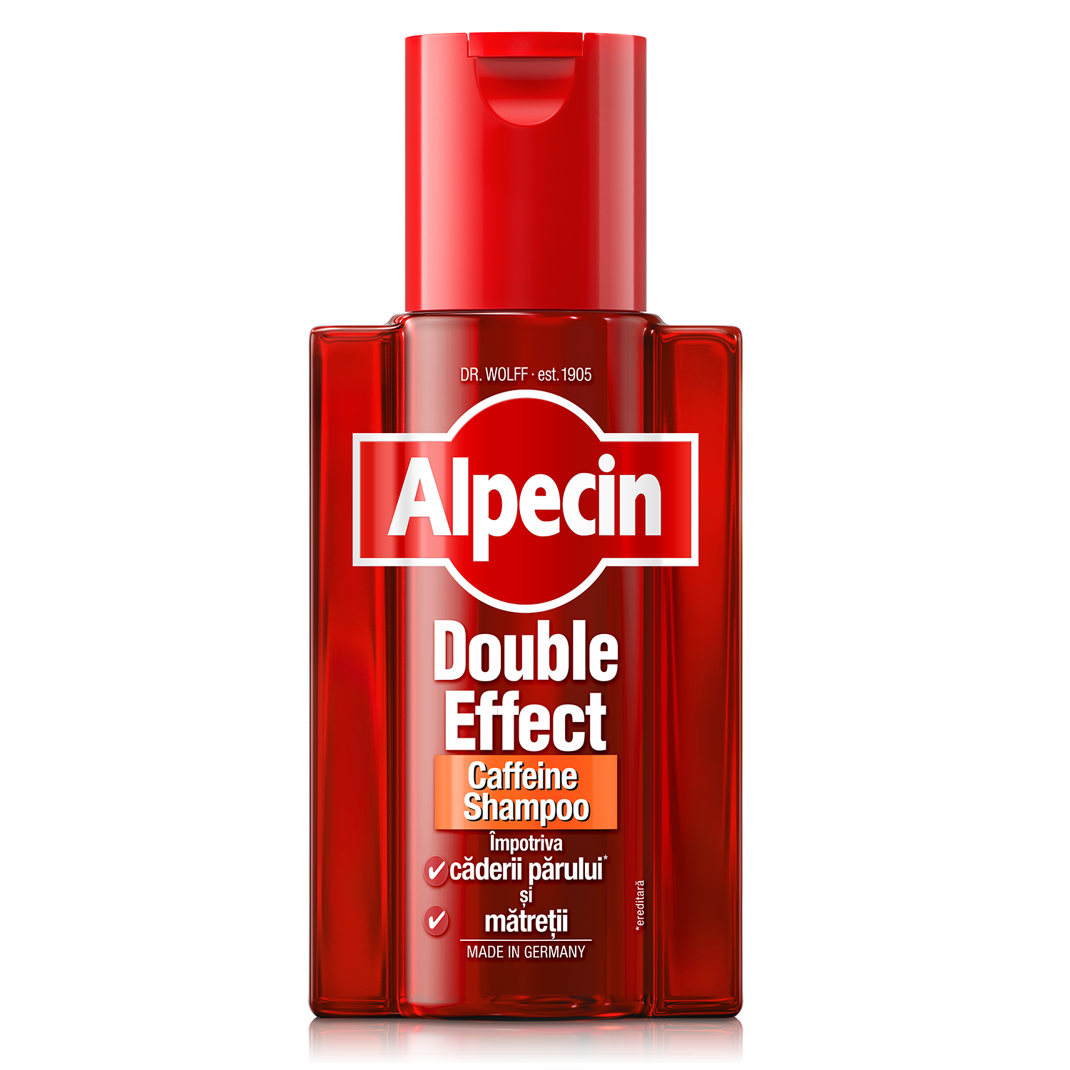 Sampon impotriva caderii parului si a matretii Double Effect Caffeine, 200 ml, Alpecin