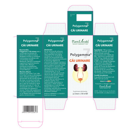 Polygemma 7 Cai Urinare, 50 ml, Plant Extrakt 731380