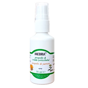 Spray cu propolis si coada soricelului, 50 ml, Mebra