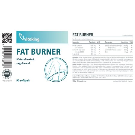 Fat burner, 90 capsule, Vitaking 706011