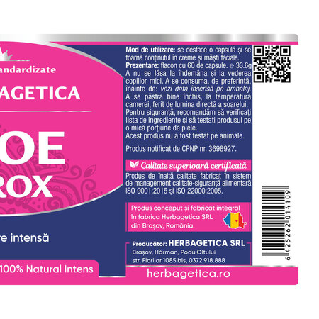 Aloe Ferox, 60 capsule, Herbagetica 688734