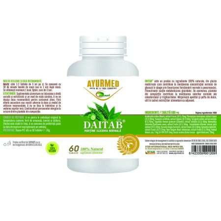 Daitab, 60 tablete, Ayurmed 697753