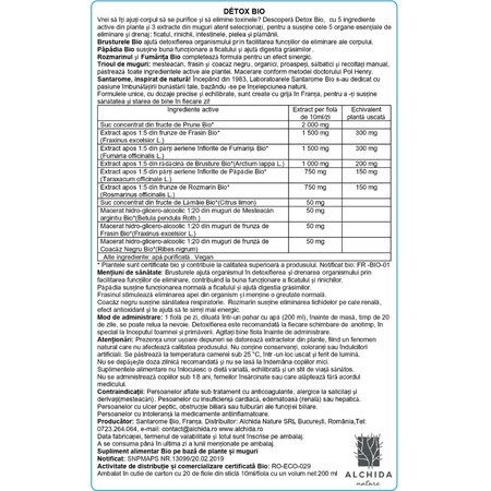 Detox Bio, 20 fiole x 10 ml, Santarome 661121