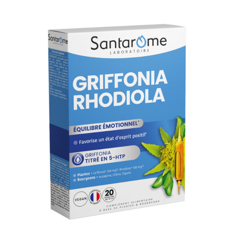 Griffonia Rhodiola, 20 fiole x 10 ml, Santarome