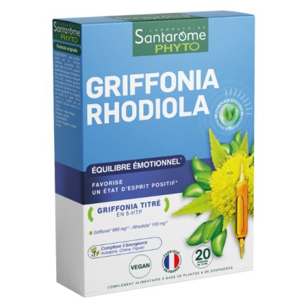 Griffonia Rhodiola, 20 x 10 ml, Santarome