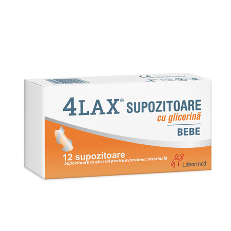 Supozitoare cu glicerina pentru bebelusi 4Lax, 12 bucati, Labormed 617187