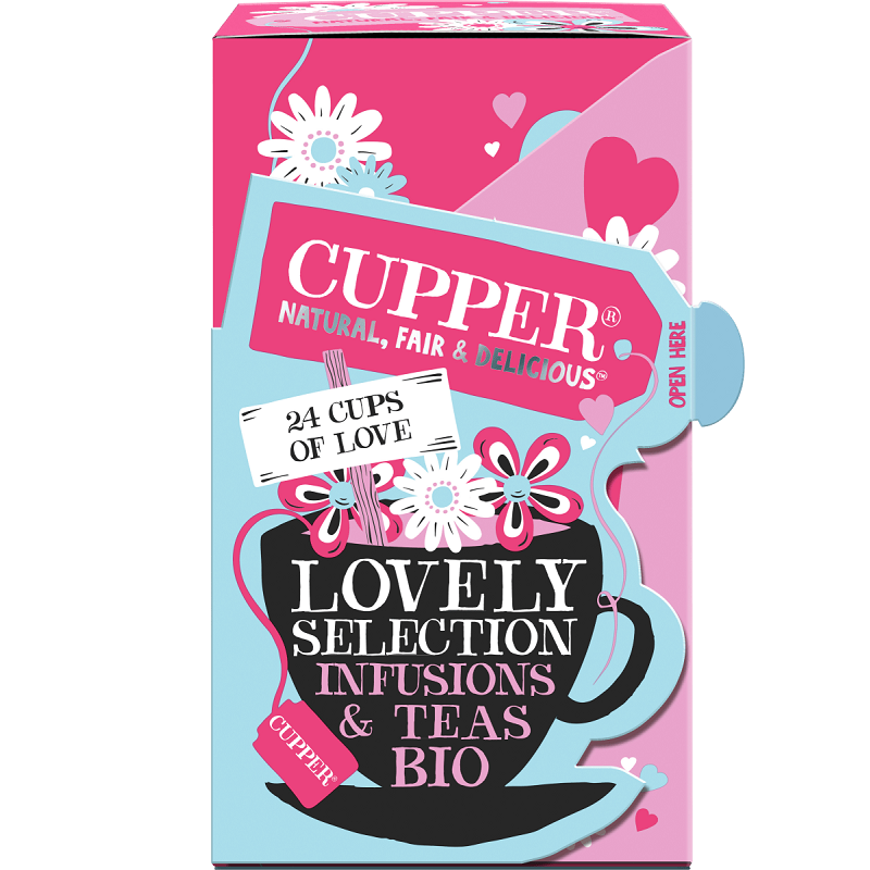 Selectie de ceaiuri si infuzii bio Lovely Selection Cupper, 24 plicuri, Allos Hof