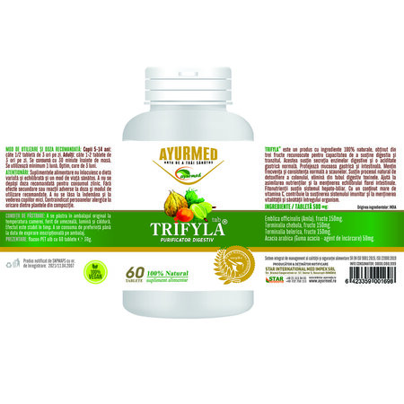 Trifyla, 60 tablete, Ayurmed 698290