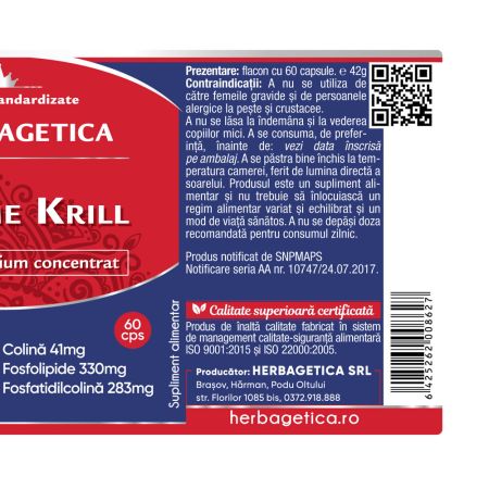 Supreme Krill, 60 capsule, Herbagetica 688840