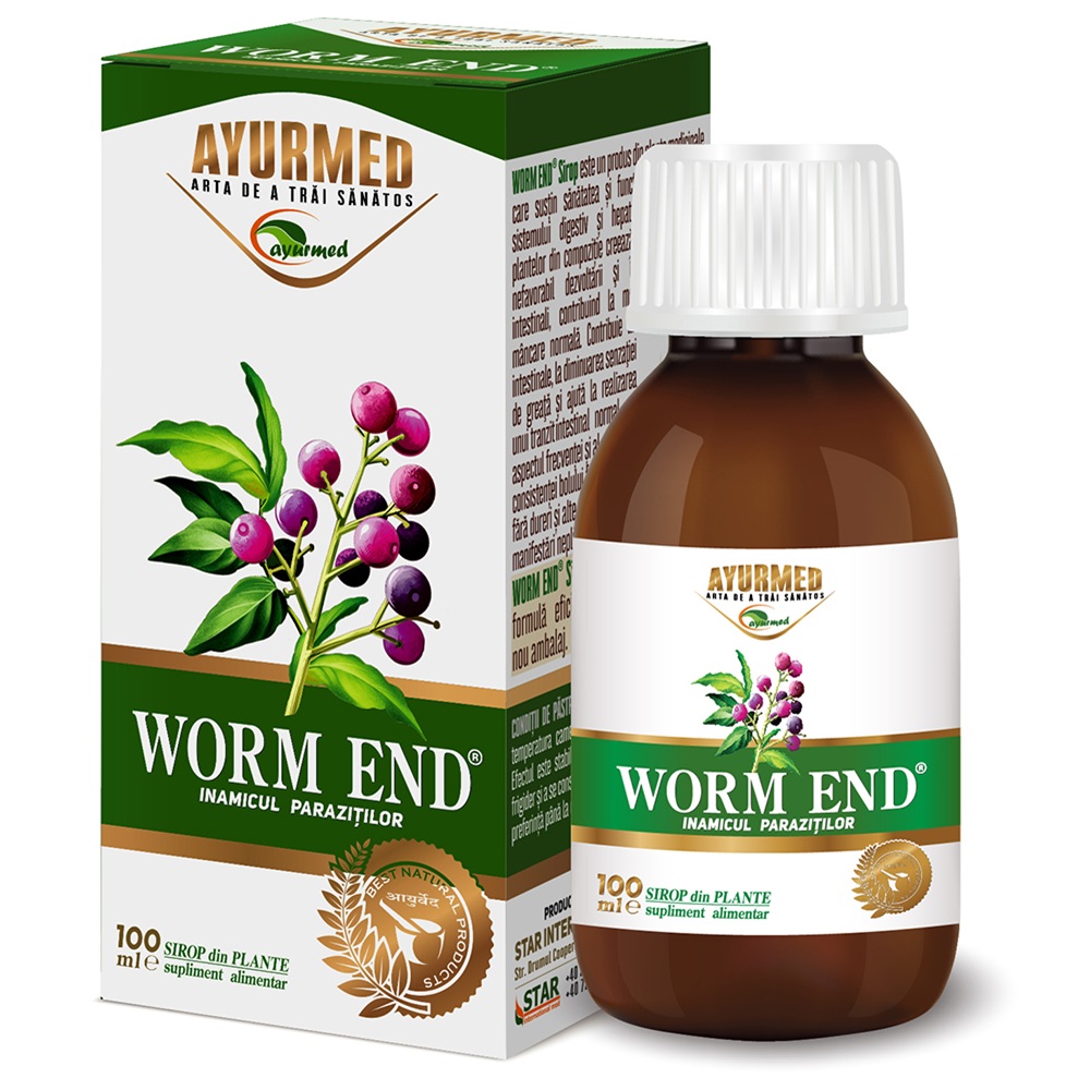Sirop Worm End, 100 ml, Ayurmed