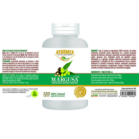 Margusa, 120 tablete, Ayurmed 698348