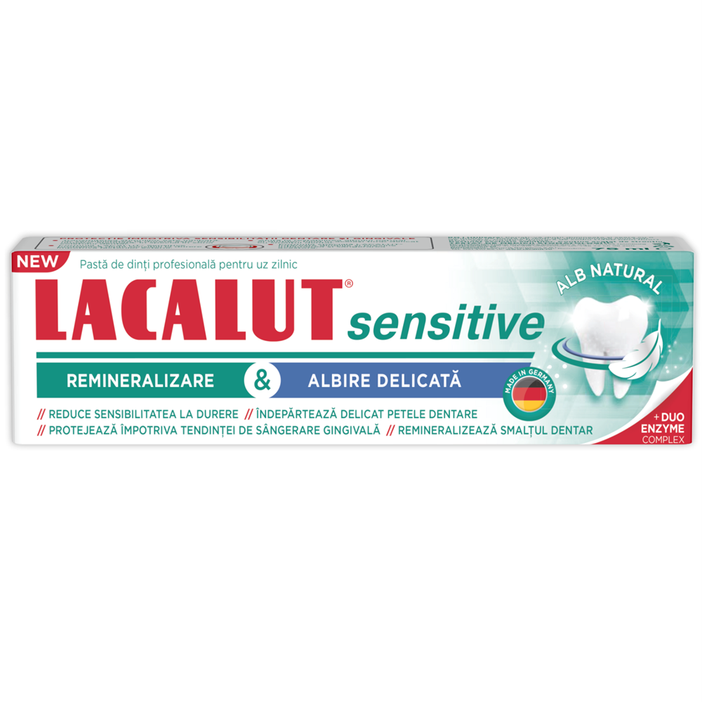 Pasta de dinti Sensitive Whitening Lacalut, 75ml, Theiss Naturwaren