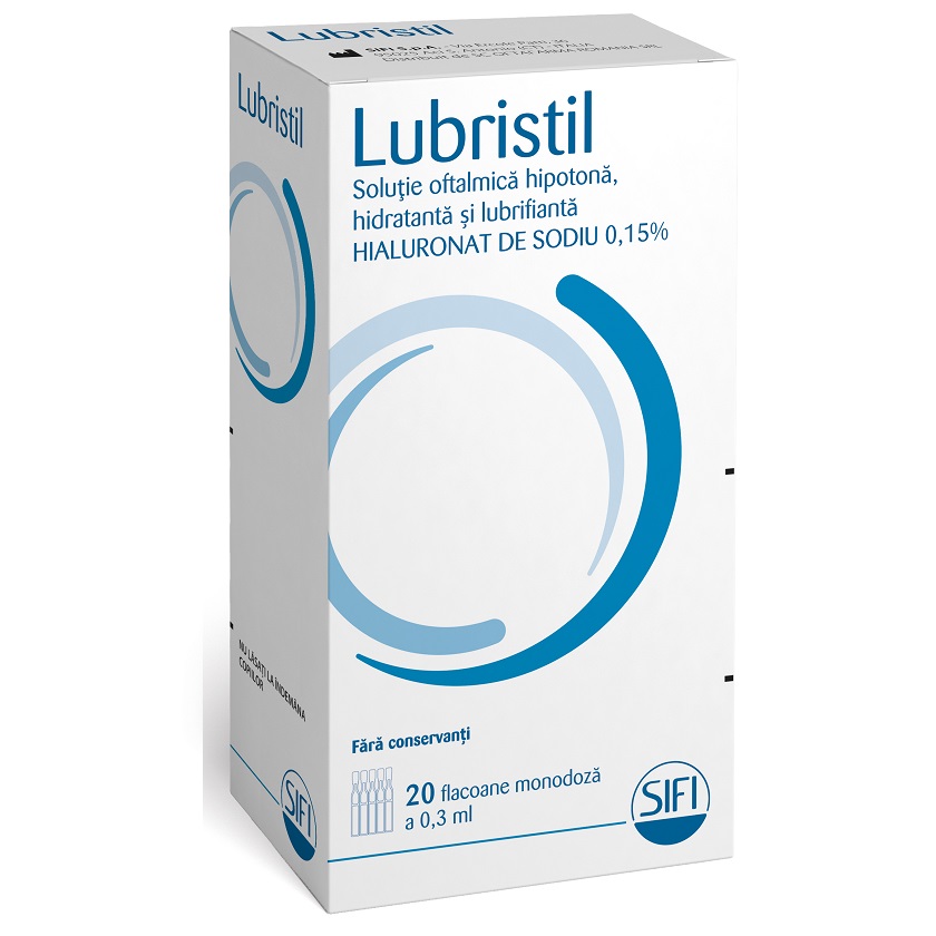 Solutie oftalmica Lubristil, 20 x 0.3 ml monodoze, Sifi