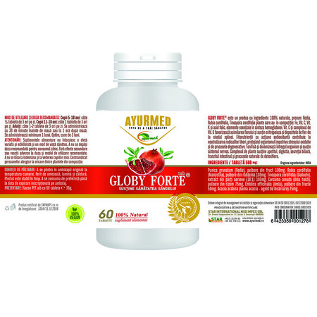 Globy Forte, 60 tablete, Ayurmed 698005