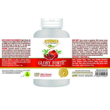 Globy Forte, 120 tablete, Ayurmed 698340