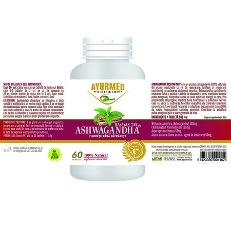 Ashwagandha Rasayan, 60 tablete, Ayurmed 697728