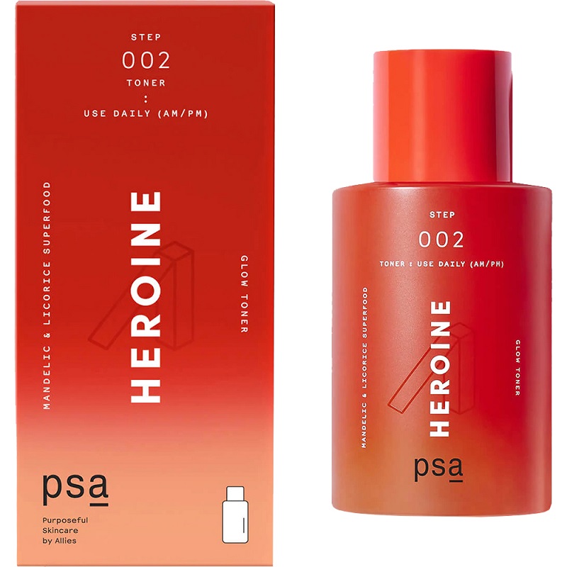 Toner de fata revigorant pentru luminozitate Heroine, 100 ml, PSA