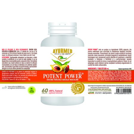 Potent Power, 60 tablete, Ayurmed 698169