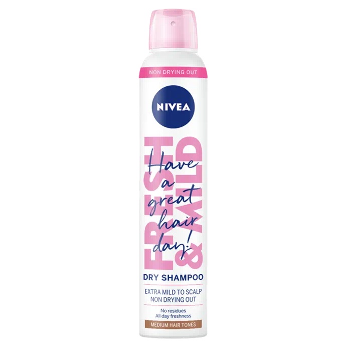 Sampon uscat pentru par saten Fresh & Mild, 200 ml, Nivea