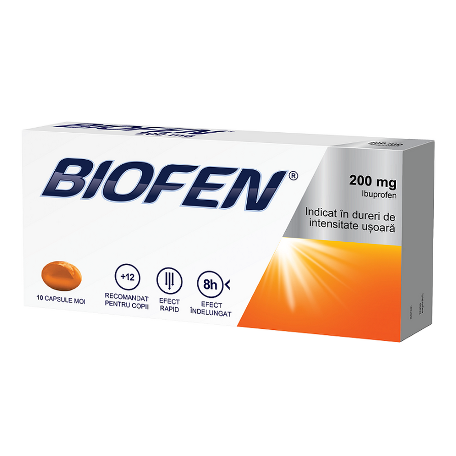 Biofen, 200 mg, 10 capsule moi, Biofarm : Farmacia Tei online