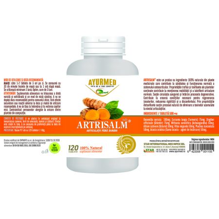 Artrisalm, 120 tablete, Ayurmed 698333