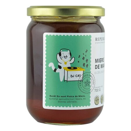 Miere cruda de mana ecologica, 700 g, Republica BIO 610210