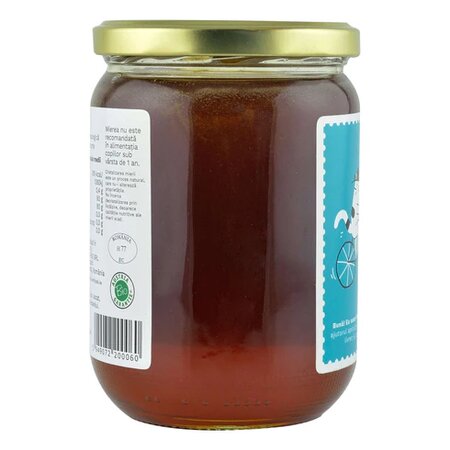 Miere cruda din flori de munte ecologica, 700 g, Republica BIO 610220