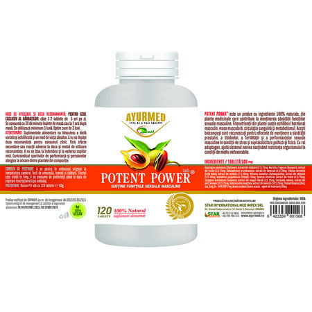 Potent Power, 120 tablete, Ayurmed 698177