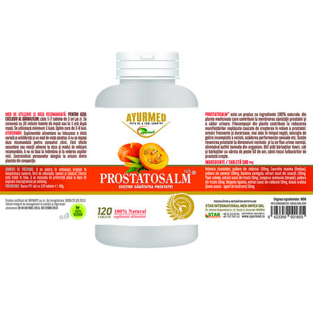 Prostatosalm, 120 tablete, Ayurmed 698357