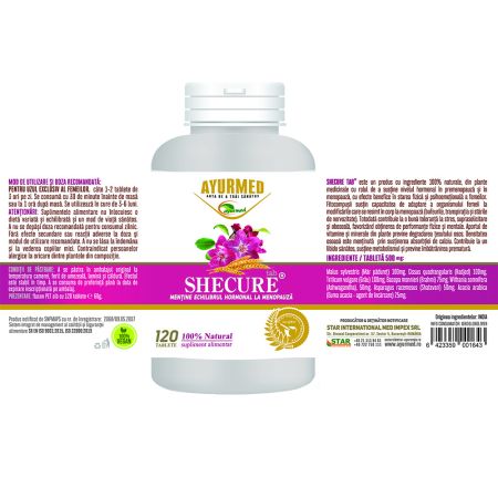 Shecure, 120 tablete, Ayurmed 698221