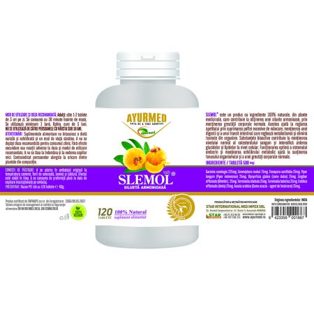 Slemol, 120 tablete, Ayurmed 698282