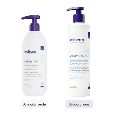 Crema tip balsam emolienta Ivahidra+ A.D, 400 ml, Ivatherm 740021